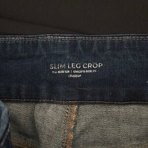 Chico's Slim Leg Crop Jeans - Dark Blue